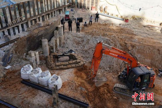 香港湾仔一工地发现战时炸弹 重约一千磅