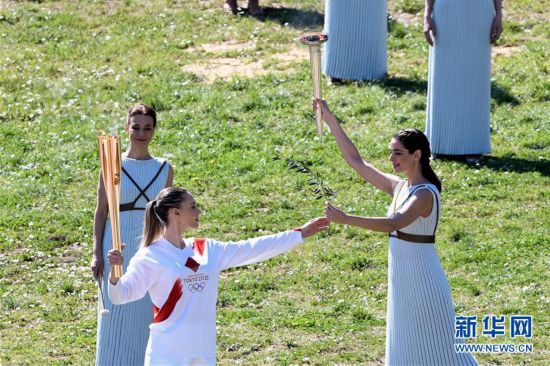 （體育）（15）東京奧運會聖火採集儀式舉行