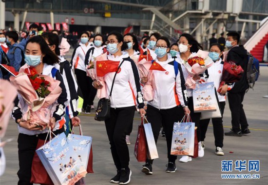 （聚焦疫情防控）（2）576名山東援助黃岡醫療隊員返回山東