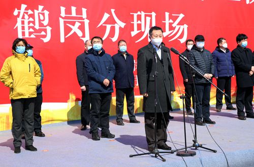 鹤岗市建市以来规模最大的水利枢纽工程——关门嘴子水库工程正式开工