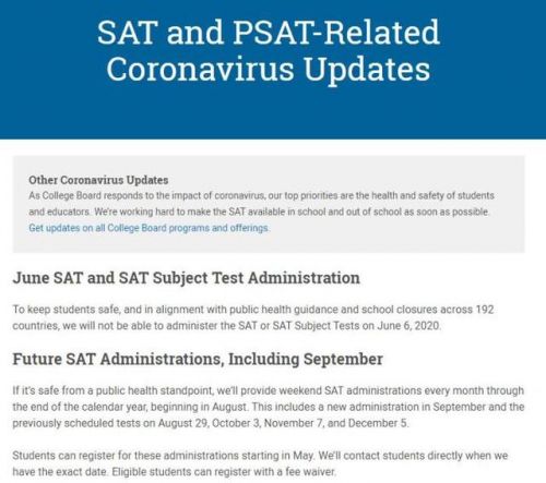 6月SAT考試取消怎麼回事？SAT考試什麼時候重新開始具體詳情