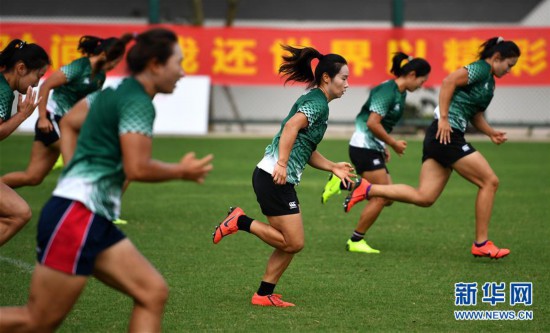 （體育）（3）橄欖球——中國女子七人制橄欖球隊在海口集訓