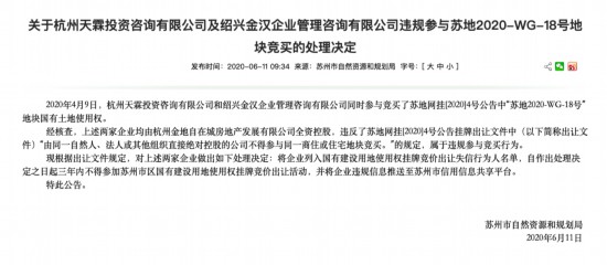 金地旗下三家公司参拍同一地块：一家拿地 两家违规