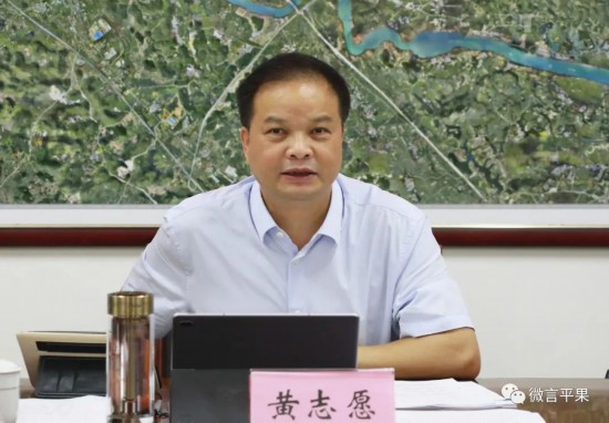 百色市人大常委会副主任,平果市委书记黄志愿讲话