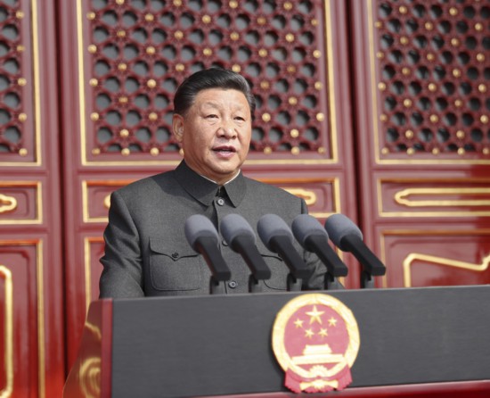 10月1日上午，慶祝中華人民共和國成立70周年大會在北京天安門廣場隆重舉行。中共中央總書記、國家主席、中央軍委主席習近平發表重要講話。