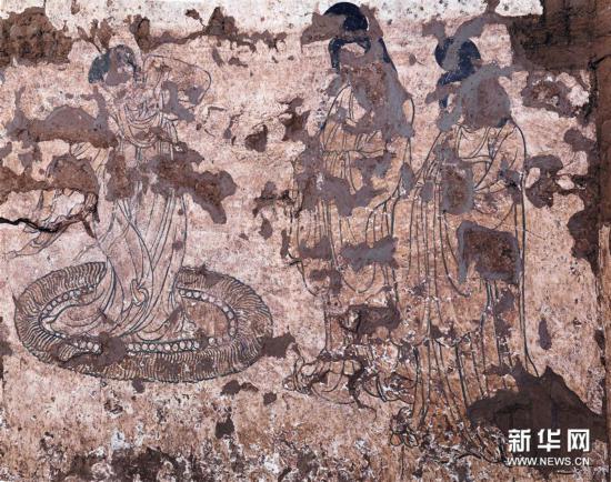（圖文互動）（3）陝西：唐墓壁畫修復再現唐代生活場景