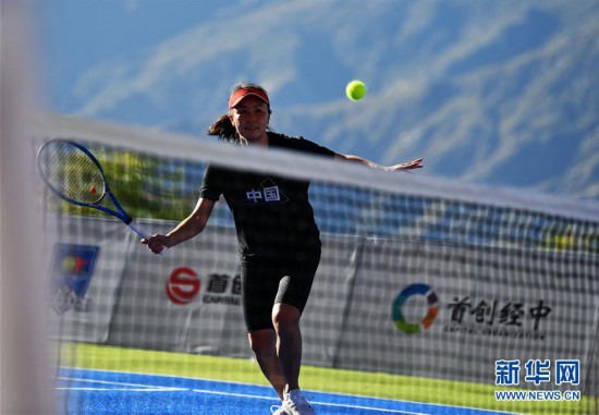 （體育）（4）網球——2020中網巔峰挑戰賽在拉薩揮拍