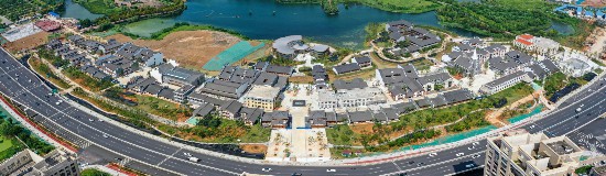 位於洋湖國家濕地公園二期東側的洋湖水街將於9月28日正式開街。  均為長沙晚報全媒體記者 王志偉 通訊員 周軼群 攝影報道
