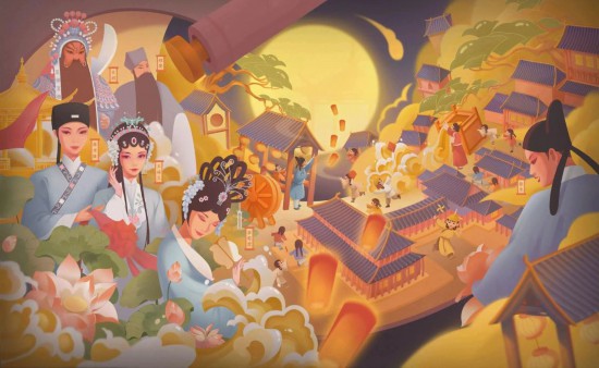 《中轴戏曲·时代画卷》作品（部分）