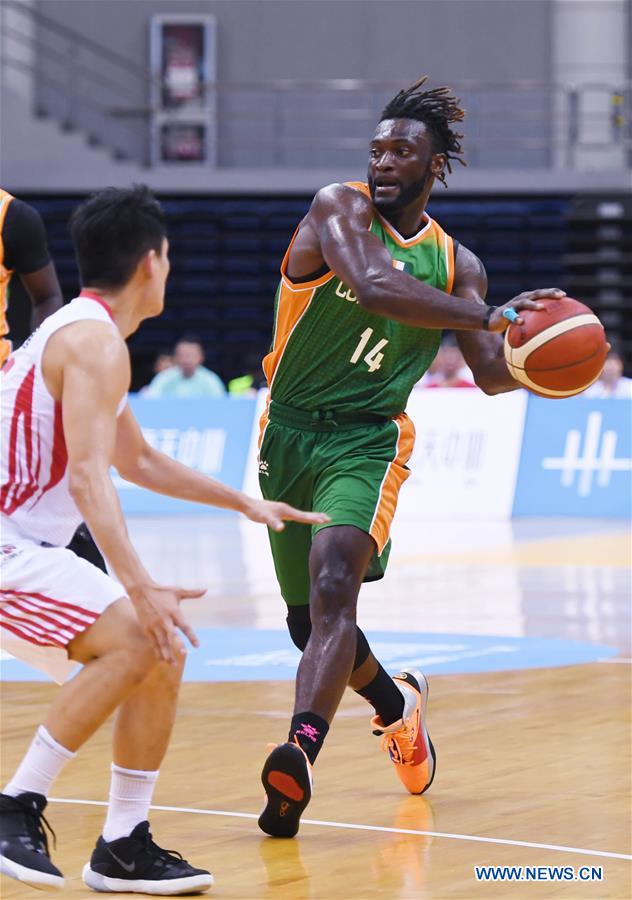 (SP)CHINA-QINGDAO-BASKETBALL-QINGDAO DOUBLE STAR VS COTE D'IVOIRE (CN)