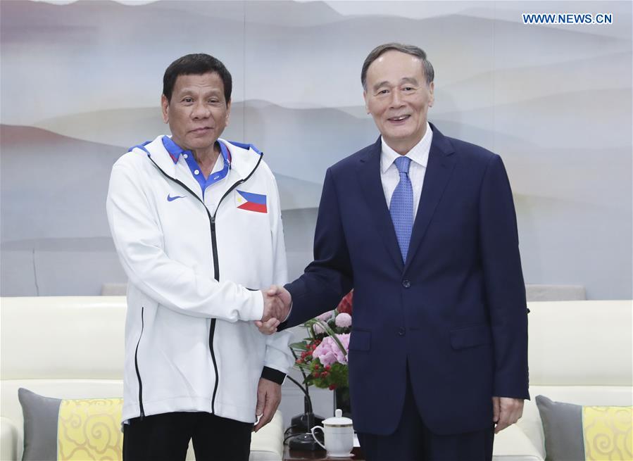 CHINA-GUANGDONG-WANG QISHAN-PHILIPPINE PRESIDENT-MEETING (CN)