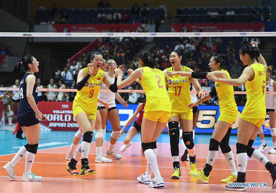 (SP)JAPAN-SAPPORO-VOLLEYBALL-WOMEN'S WORLD CUP-CHN VS USA