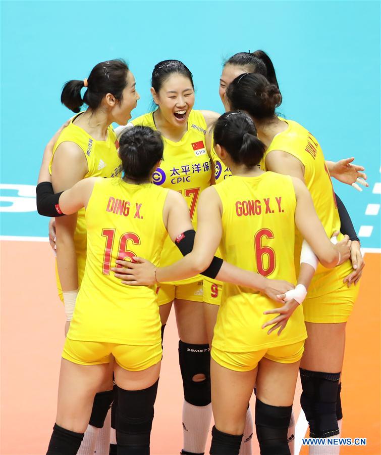 (SP)JAPAN-SAPPORO-VOLLEYBALL-WOMEN'S WORLD CUP-CHN VS USA