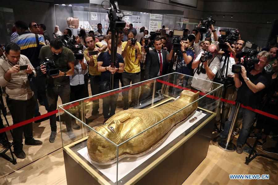 EGYPT-CAIRO-LOOTED COFFIN-RETURN