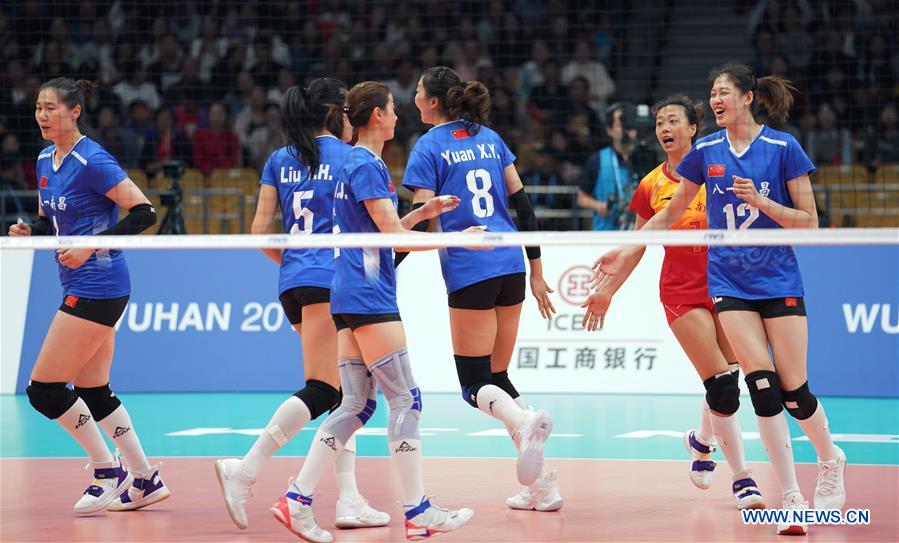 China rout Canada 3-0 into women's volleyball semis at Military World Games