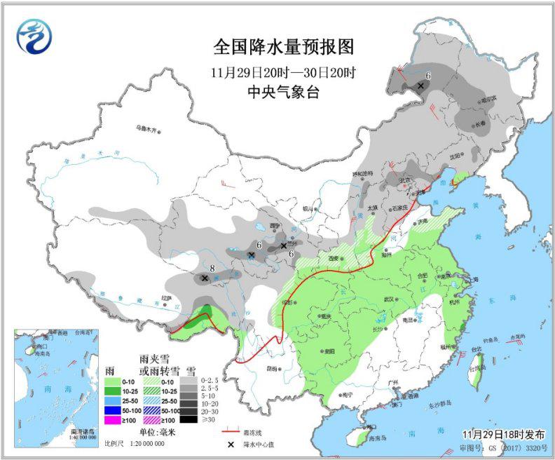 北方有降雪和大风降温 华北局地有轻度霾