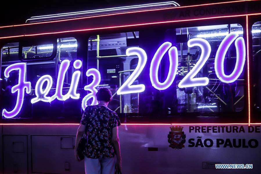 BRAZIL-SAO PAULO-ILLUMINATED BUS