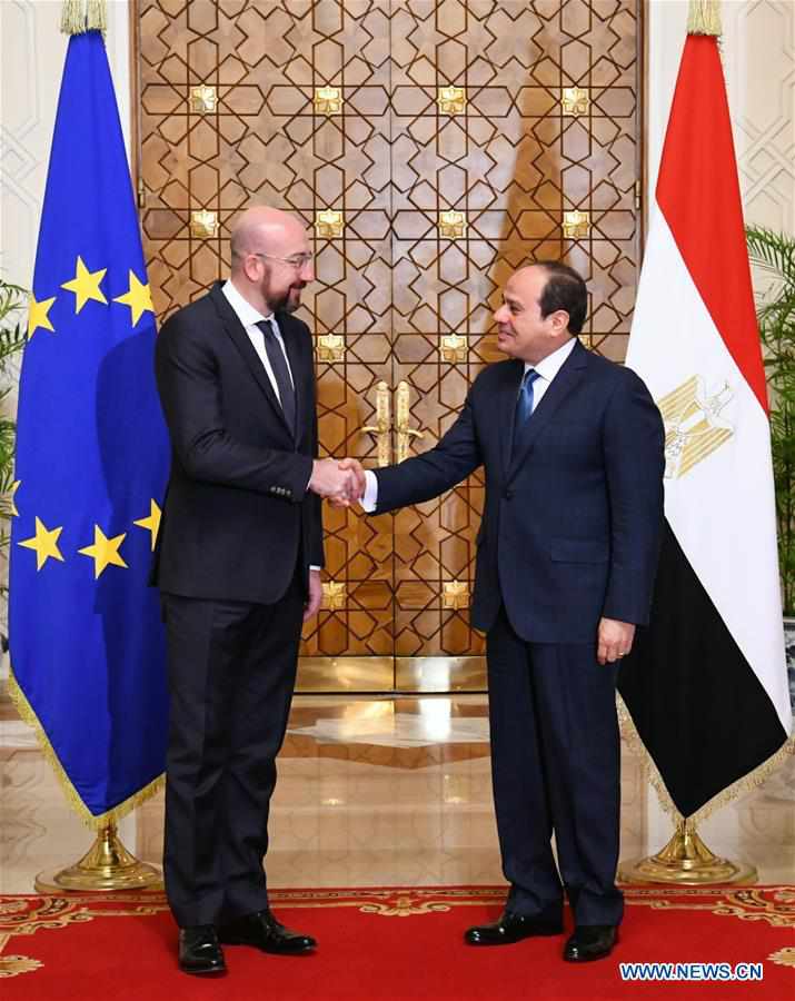 EGYPT-CAIRO-EGYPTIAN PRESIDENT-EUROPEAN COUNCIL PRESIDENT-MEETING