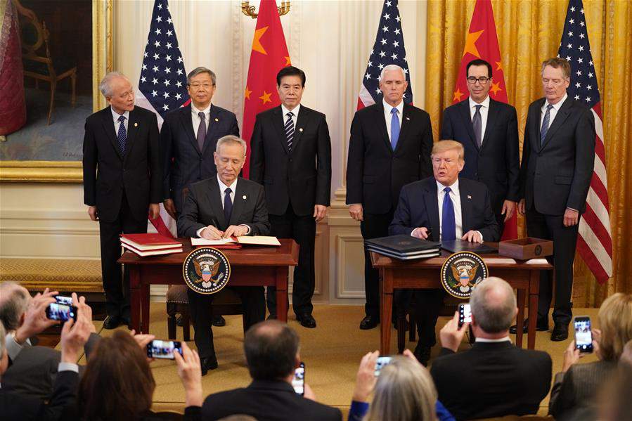 U.S.-WASHINGTON D.C.-CHINA-U.S. PHASE-ONE TRADE DEAL-SIGNING  
