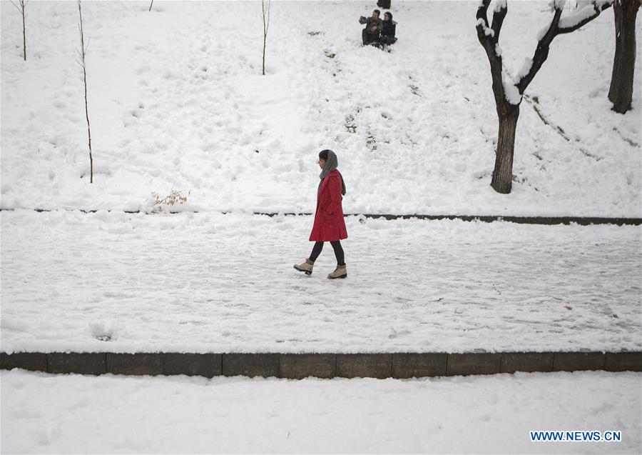 IRAN-TEHRAN-SNOWFALL