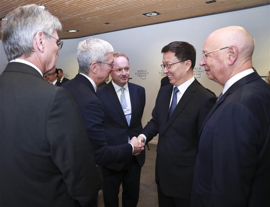 SWITZERLAND-DAVOS-HAN ZHENG-WEF ANNUAL MEETING