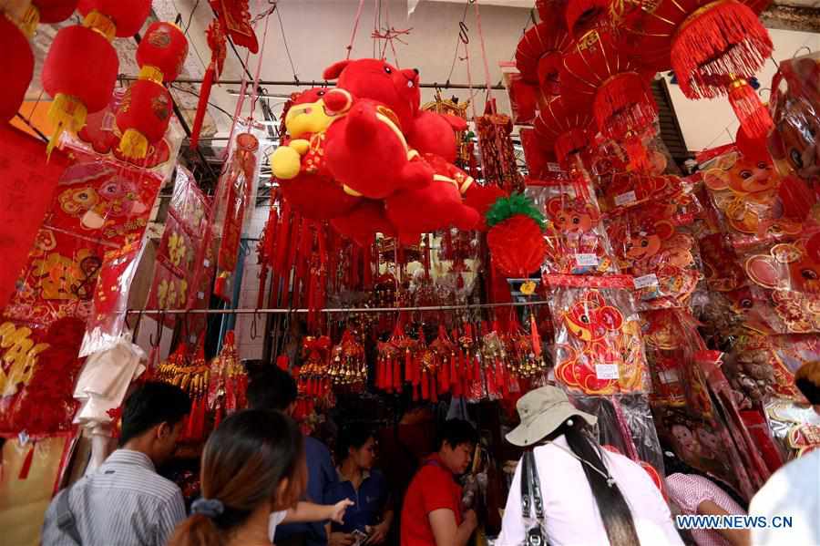 MYANMAR-YANGON-CHINESE LUNAR NEW YEAR-DECORATIONS