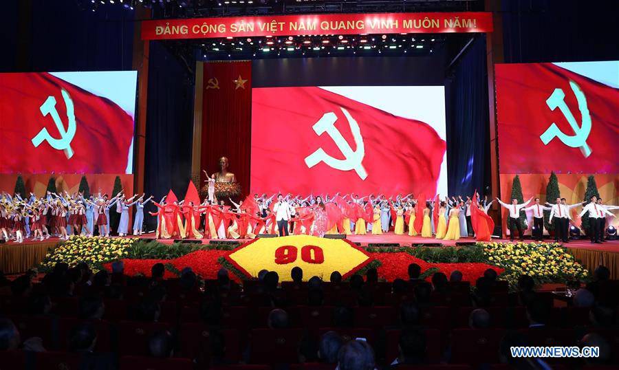 VIETNAM-HANOI-CPV-90TH FOUNDING ANNIVERSARY-GRAND RALLY