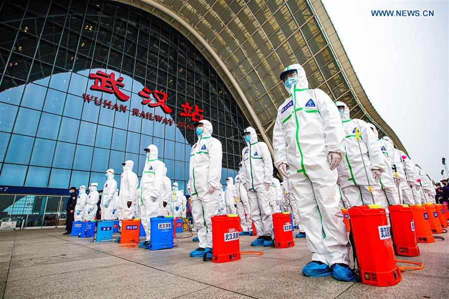 #CHINA-HUBEI-WUHAN-RAILWAY STATION-DISINFECTION (CN)