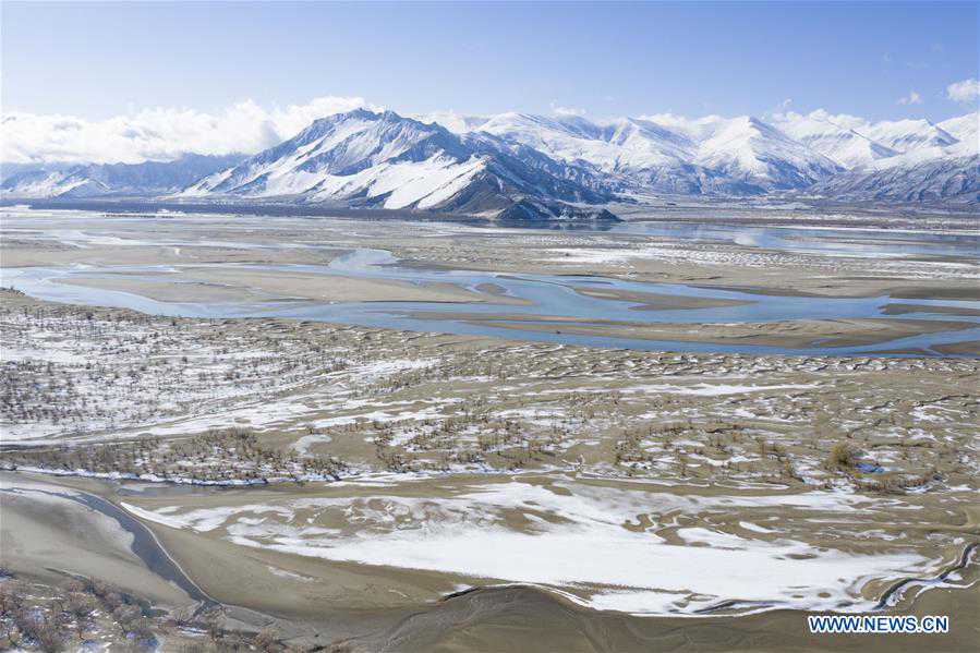 CHINA-TIBET-YARLUNG ZANGBO RIVER-SNOW SCENERY (CN)