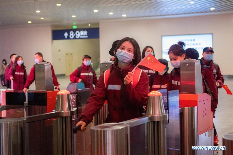 CHINA-HUNAN-CHANGSHA-MEDICAL STAFF-RETURN HOME-ARRIVAL (CN)