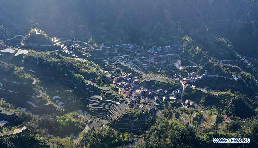 CHINA-GUANGXI-RONGSHUI-MIAO ETHNIC GROUP-SPRING SCENERY (CN)