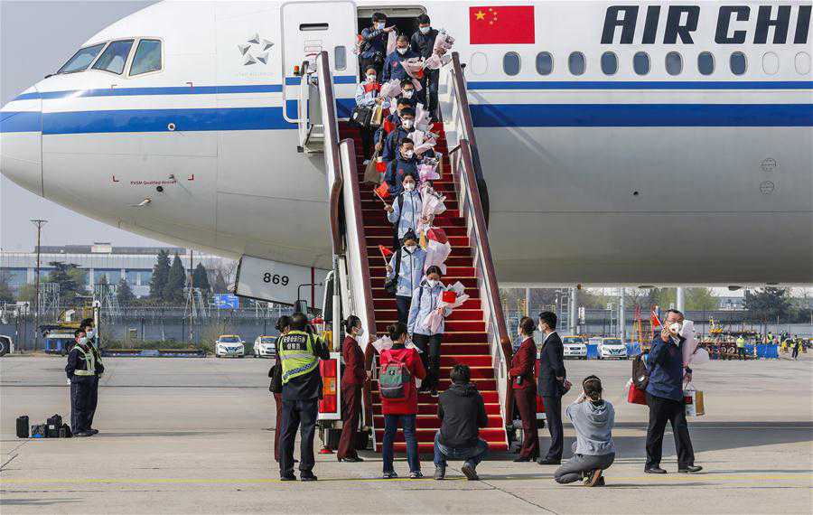 CHINA-BEIJING-MEDICAL AID TEAM-RETURN FROM HUBEI (CN)
