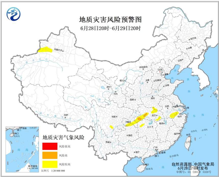 两部门发布地质灾害气象预警：湖北西南部局地气象风险高