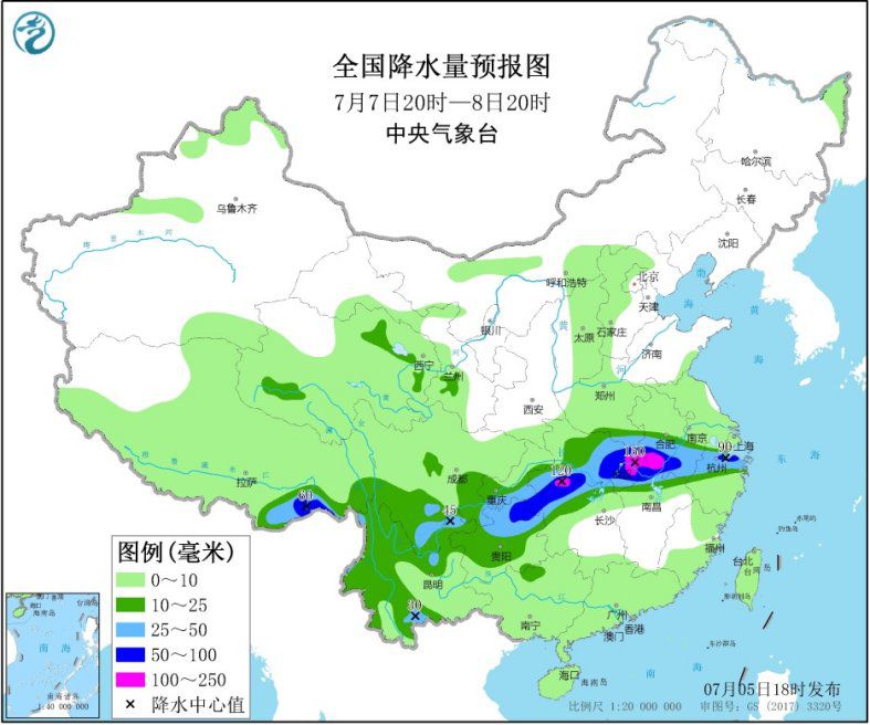 中央气象台：西南地区东部至长江中下游有持续性强降水