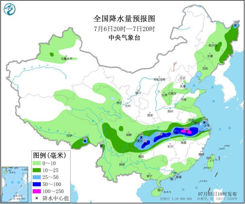 中央气象台：西南地区东部至长江中下游有持续性强降水