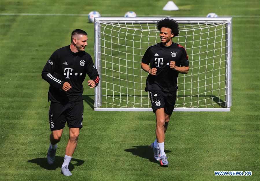 Leroy Sane Attends Training Session Of Bayern Munich 5 People S Daily Online