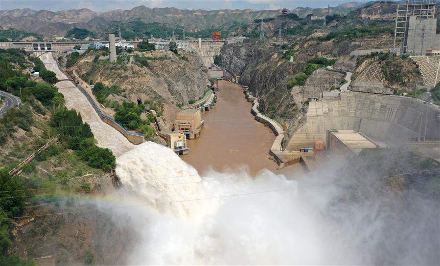 CHINA-GANSU-YELLOW RIVER-RESERVOIRS-FLOOD DISCHARGE (CN)