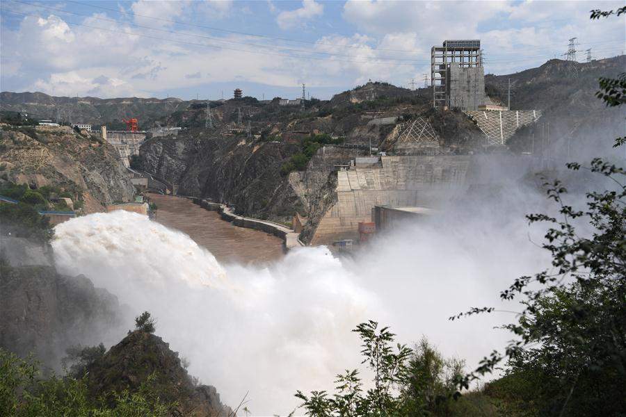 CHINA-GANSU-YELLOW RIVER-RESERVOIRS-FLOOD DISCHARGE (CN)