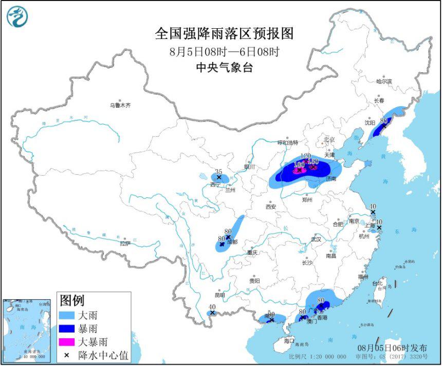 暴雨黄色预警:陕晋冀豫等地局地有年夜暴雨