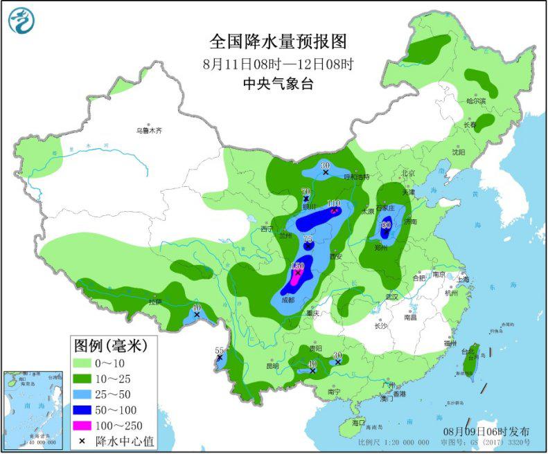 江汉江淮等地有强降雨江南华南等地有高温气候