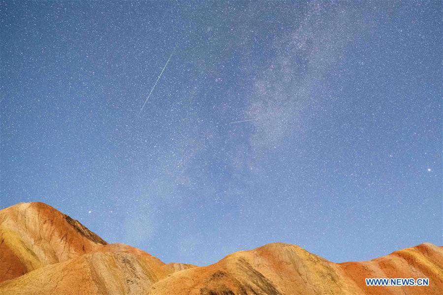 #CHINA-GANSU-ZHANGYE-PERSEID METEOR SHOWER (CN)