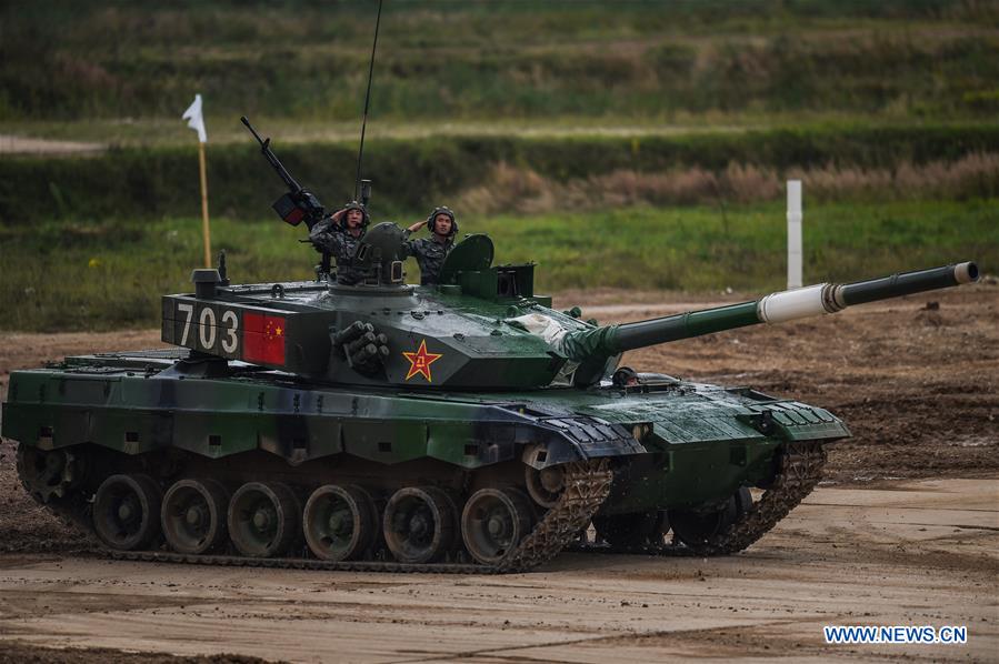 RUSSIA-MOSCOW-INTERNATIONAL ARMY GAMES-TANK BIATHLON-CHINESE TEAM-SEMI-FINAL 
