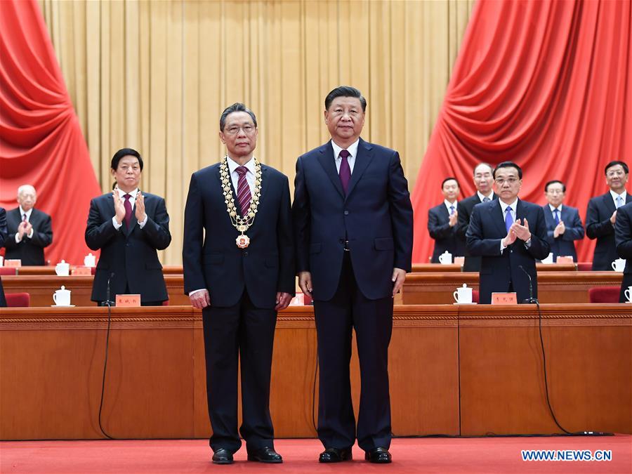 CHINA-BEIJING-COVID-19 FIGHT-ROLE MODELS-COMMENDATION MEETING (CN)