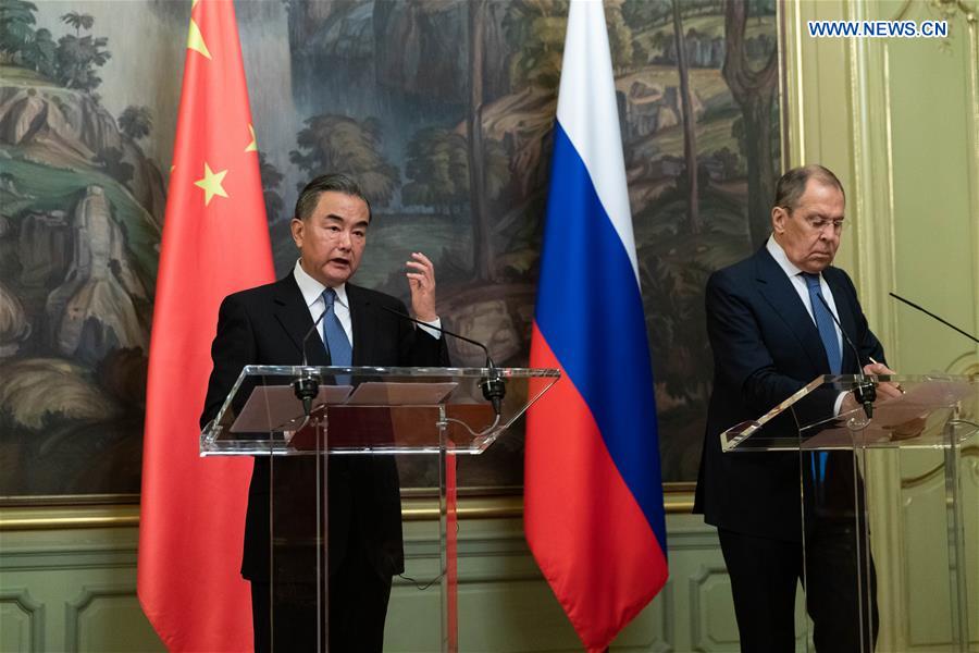 RUSSIA-MOSCOW-WANG YI-SERGEI LAVROV-TALKS