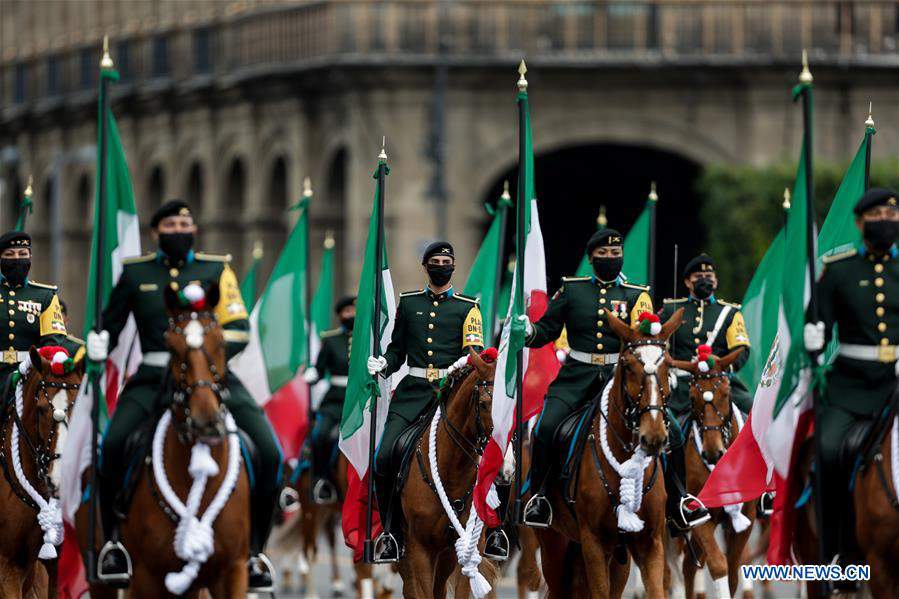 Military parade held to commemorate Mexico's Independence Day in Mexico