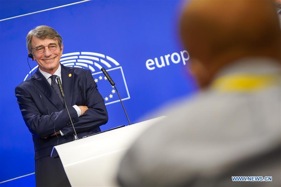 BELGIUM-BRUSSELS-EU-PARLIAMENT-PRESIDENT-SELF-ISOLATION
