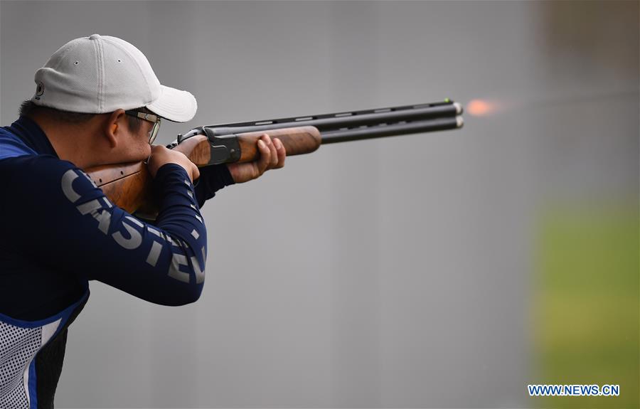 (SP)CHINA-SHANXI-LINFEN-SHOOTING-CHINESE NATIONAL CHAMPIONSHIPS-MEN'S TRAP QUALIFICATION (CN)