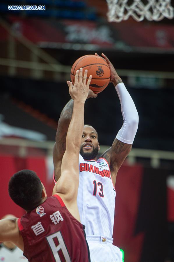 (SP)CHINA-ZHUJI-BASKETBALL-CBA LEAGUE-BEIJING DUCKS VS GUANGDONG SOUTHERN TIGERS (CN)