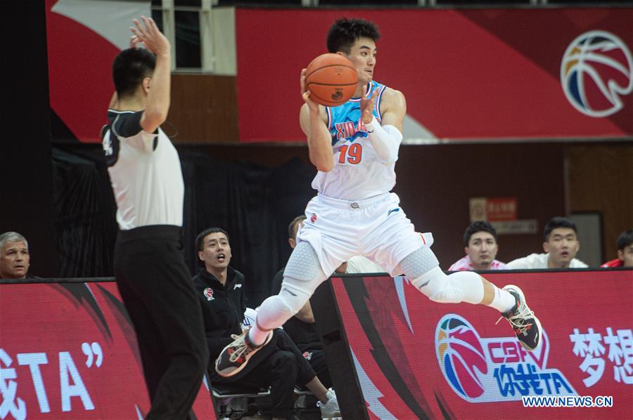 (SP)CHINA-ZHUJI-BASKETBALL-CBA LEAGUE-XINJIANG FLYING TIGERS VS LIAONING FLYING LEOPARDS (CN)