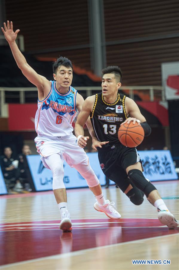 (SP)CHINA-ZHUJI-BASKETBALL-CBA LEAGUE-XINJIANG FLYING TIGERS VS LIAONING FLYING LEOPARDS (CN)